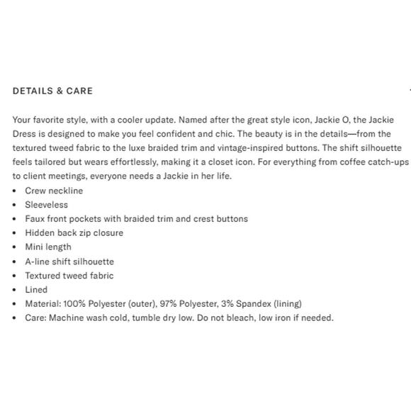 TUCKERNUCK Navy Stripe Tweed Sleeveless Jackie Dress NWT Size Small - Picture 6 of 8